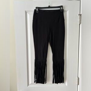 Black Fringe Leggings